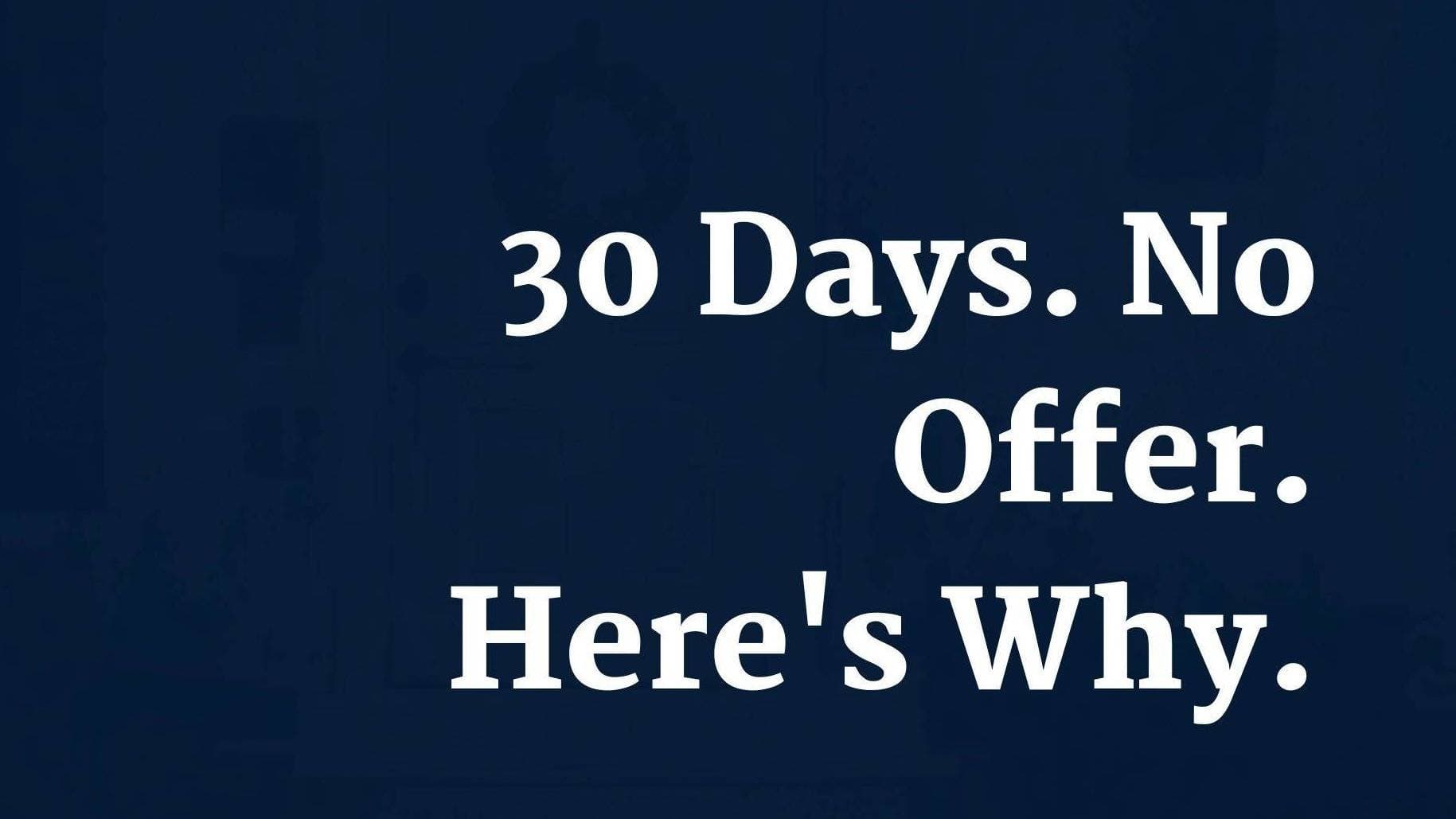 Why Is My House Not Selling After 30 Days?